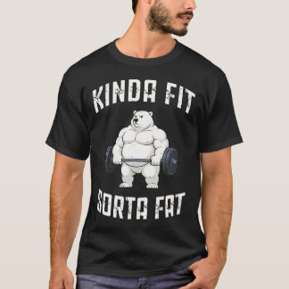 Ganska Passlig Lite Tjock Isbjörn Viktlyftningsgym T Shirt
