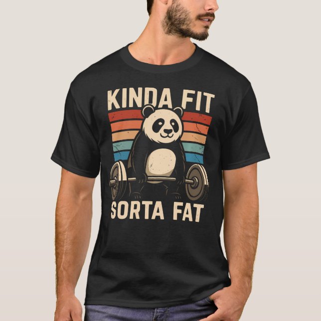 Ganska Passlig Lite Tjock Rolig Gym Träning T Shirt (Framsida)