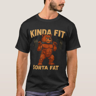 Ganska passlig rätt så tjock stark seriebjörn gym t shirt