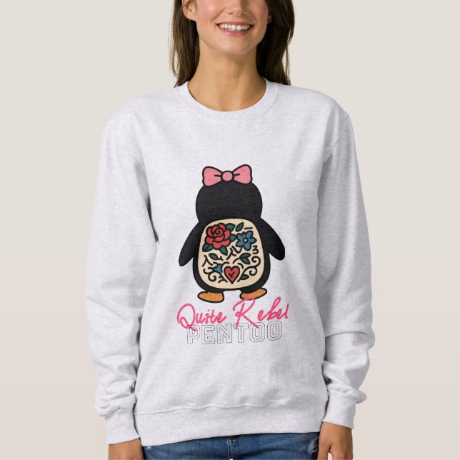 Ganska Rebel Pentoo  -  Nihilistisk Pingvin Trend T Shirt (Framsida)
