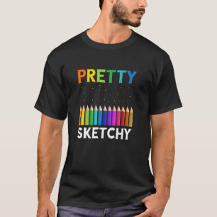 Ganska skissartade konstnärspennor skiss skissning t shirt