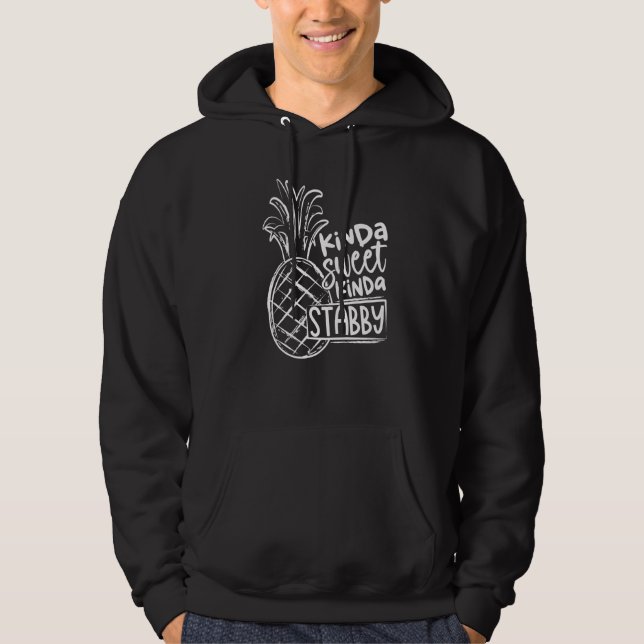 Ganska söt ganska stickig Ananas Hoodie (Framsida)