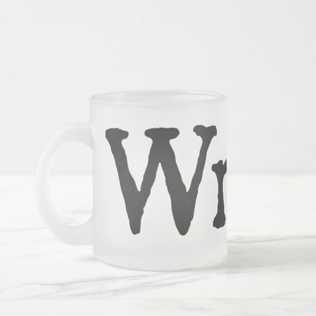 Ganska stor Writer. Frostad Glasmugg (Vänster)