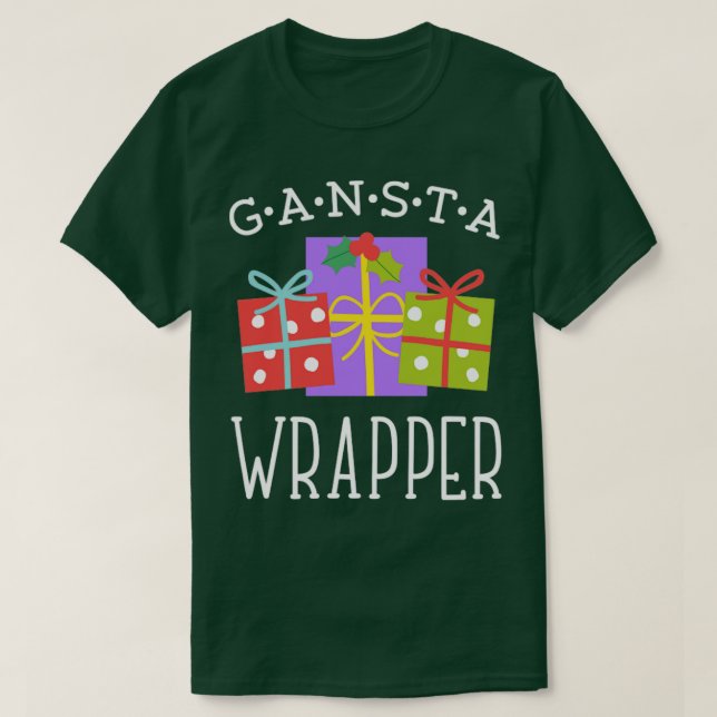Gansta Wrapper jul Gift Boxes T Shirt (Design framsida)