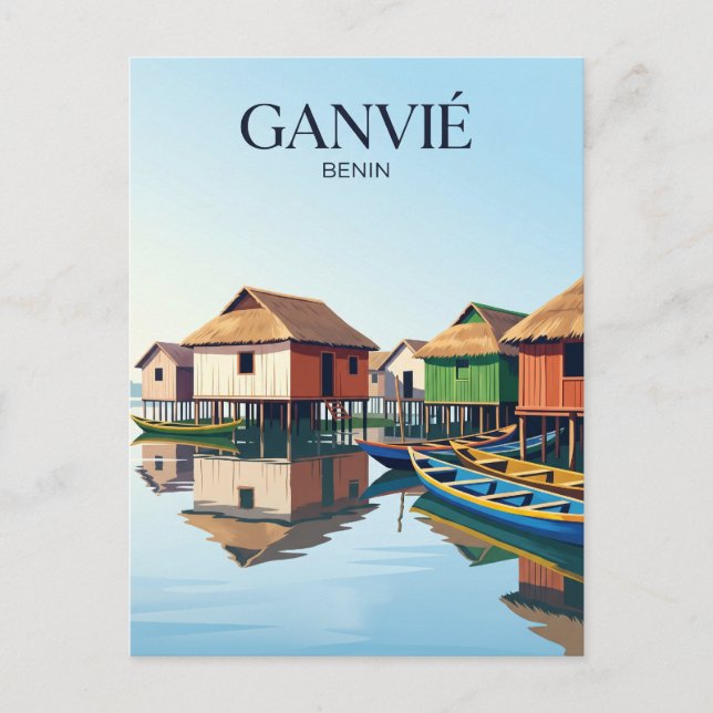 Ganviésjön by Benin Vykort (Framsida)