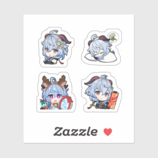 Ganyu Genshin Impact 4 Pack Stickerark Klistermärken