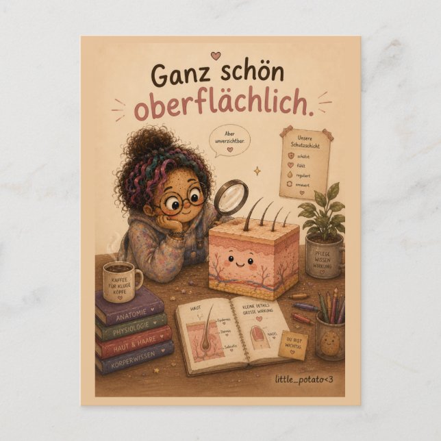 Ganz schön oberflächlich vykort (Framsida)