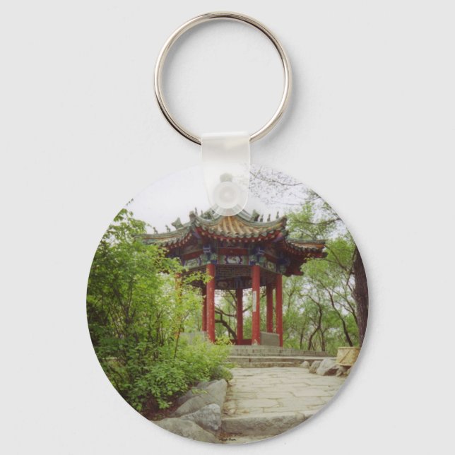 Gaozhan Temple-Pavilion-Keychain 2 Nyckelring (Framsida)