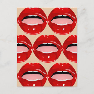 GAP TOOTH GIRL RED LÄPPAR POSTCARDS VYKORT