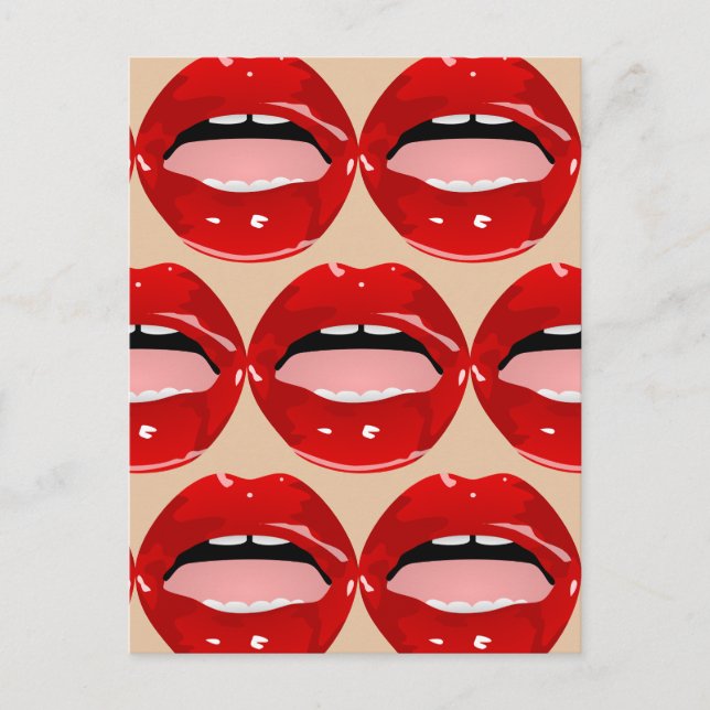 GAP TOOTH GIRL RED LÄPPAR POSTCARDS VYKORT (Framsida)