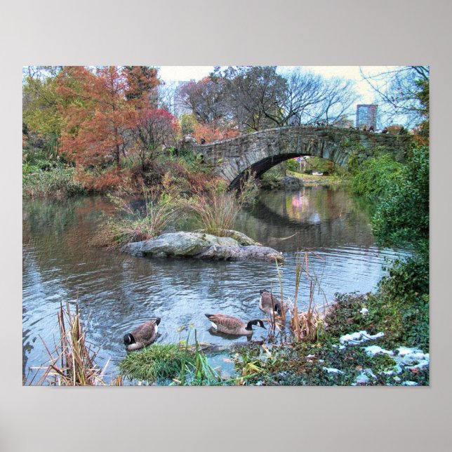 Gapstow Bridge Central Park New York City Poster (Framsidan)