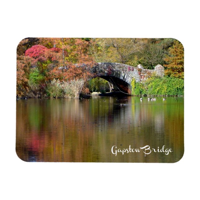 Gapstow Bridge, Central Park, NYC - fotomagnet Magnet (Horisontell)