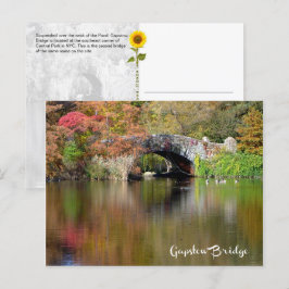 Gapstow Bridge, Central Park, NYC - H-vykort Vykort