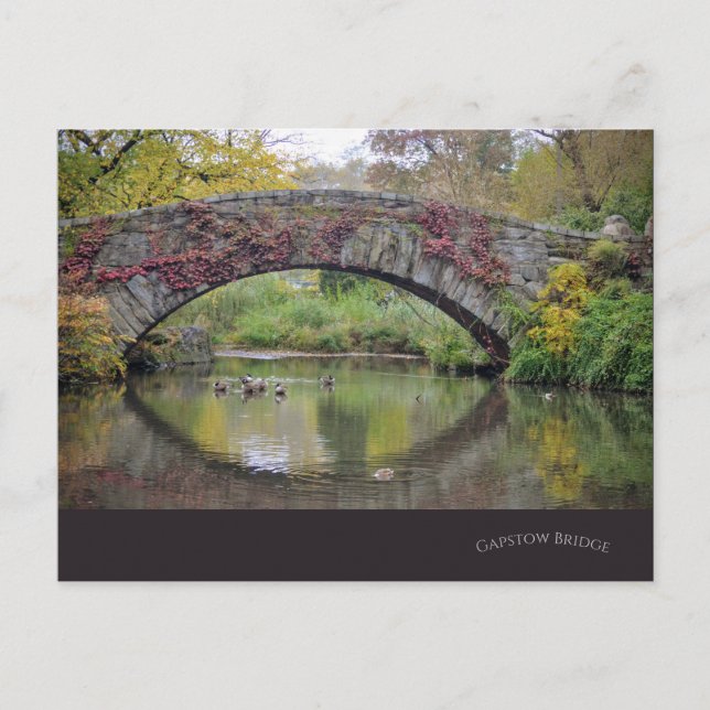 Gapstow Bridge-Central Park NYC-vykort Vykort (Framsida)