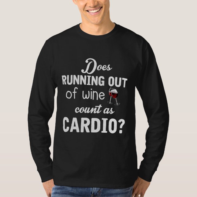 Går antalet Vin som Cardio ur T Shirt (Framsida)