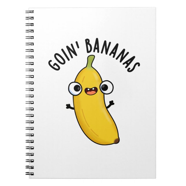 Går bananas Roligt fruktpun  Anteckningsbok (Framsidan)