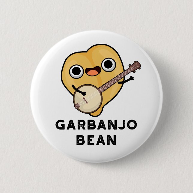 Gar-banjo Bean Funny Garbanzo Banjo Pun Knapp (Framsida)