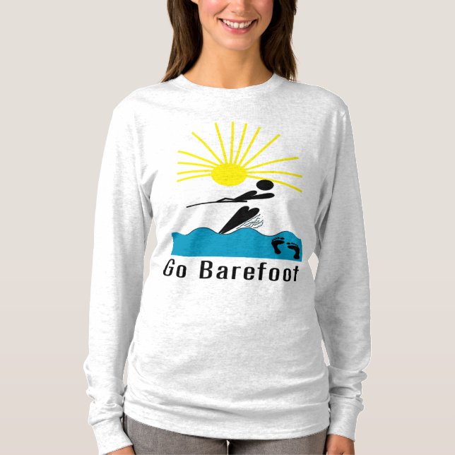 Går barfota - den barfota vattenskidåkningen tee (Framsida)