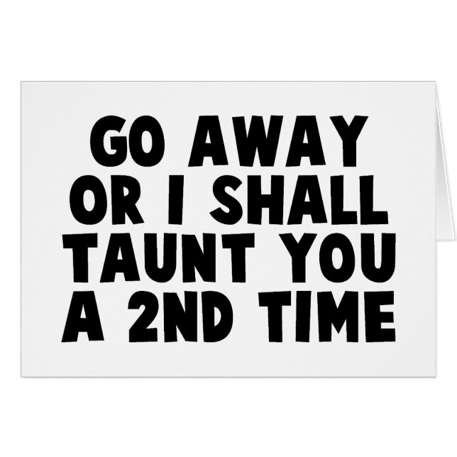 Går den Away gliringen Hälsningskort (Framsidan Horizontal)