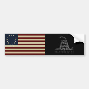 GÅR den Betsy Ross flagga 1776/INTE PÅ MIG Gadsd Bildekal
