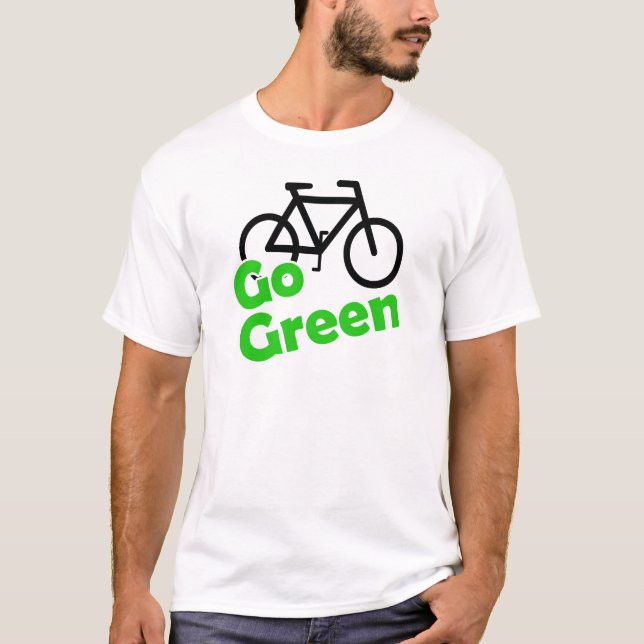 går den gröna cykeln tee (Framsida)