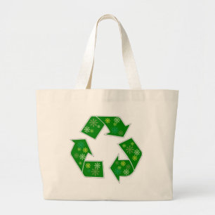 Går den gröna flower poweråtervinnashopping bag jumbo tygkasse