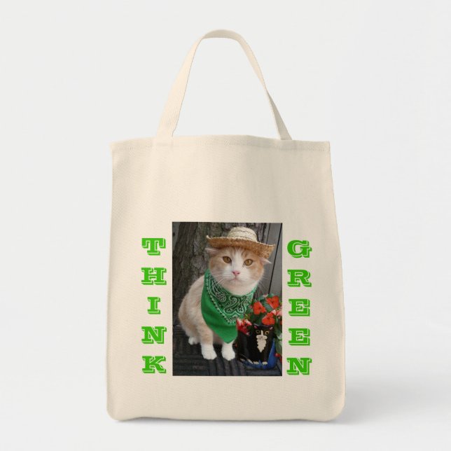Går den gröna shopping bag tygkasse (Framsidan)