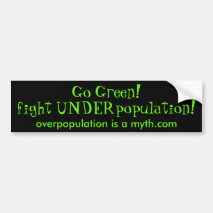 går den gröna underpopultaionbildekalet bildekal
