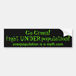 går den gröna underpopultaionbildekalet bildekal