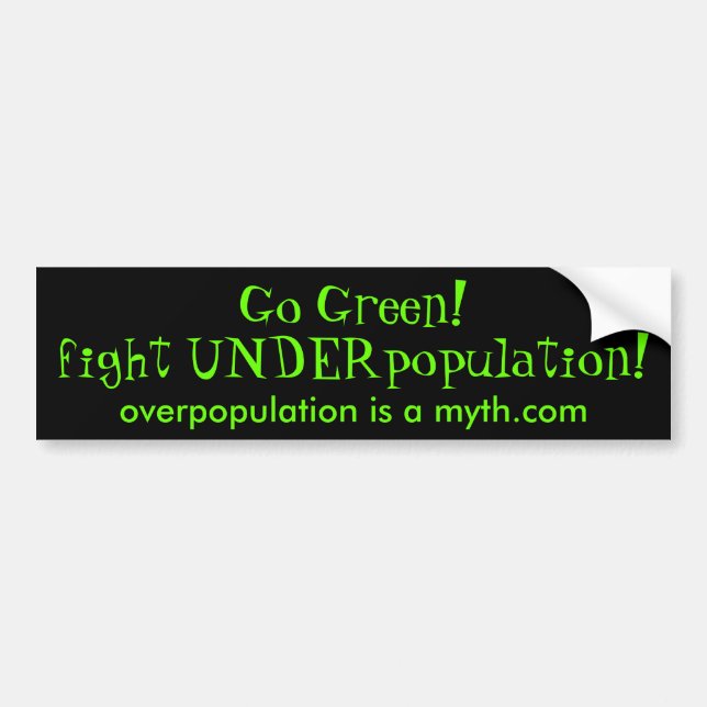går den gröna underpopultaionbildekalet bildekal (Framsidan)