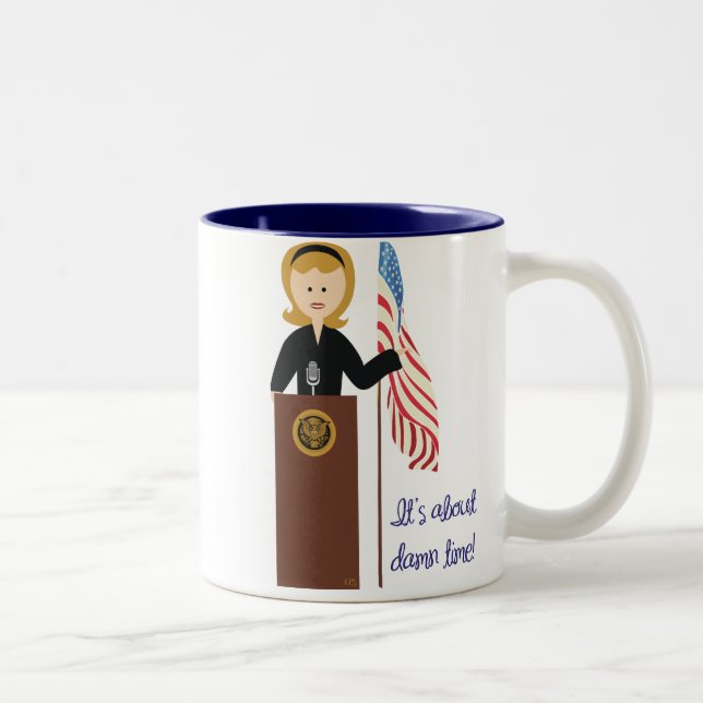 Går den Hillary muggen Två-Tonad Mugg (Höger)
