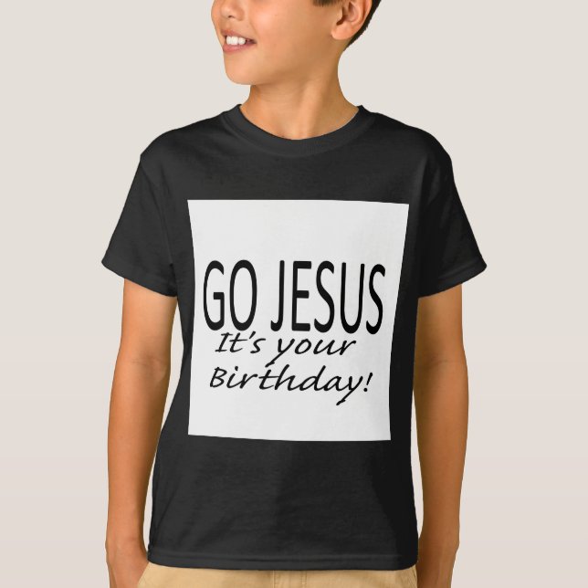 Går den Jesus julskjortan Tee (Framsida)
