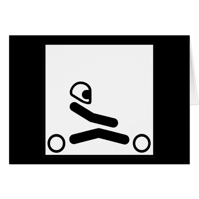 Går den Kart figuren Hälsningskort (Framsidan Horizontal)