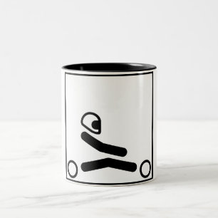 Går den Kart figuren Två-Tonad Mugg