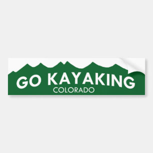 Går den Kayaking Colorado bildekalet Bildekal