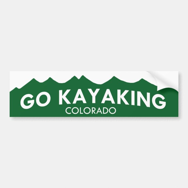 Går den Kayaking Colorado bildekalet Bildekal (Framsidan)