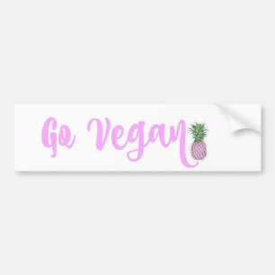 GÅR den rosa ananasbildekalet för VEGANEN Bildekal