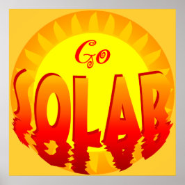 Går den sol- energiaffischen poster