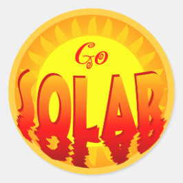 Går den sol- sloganklistermärken runt klistermärke