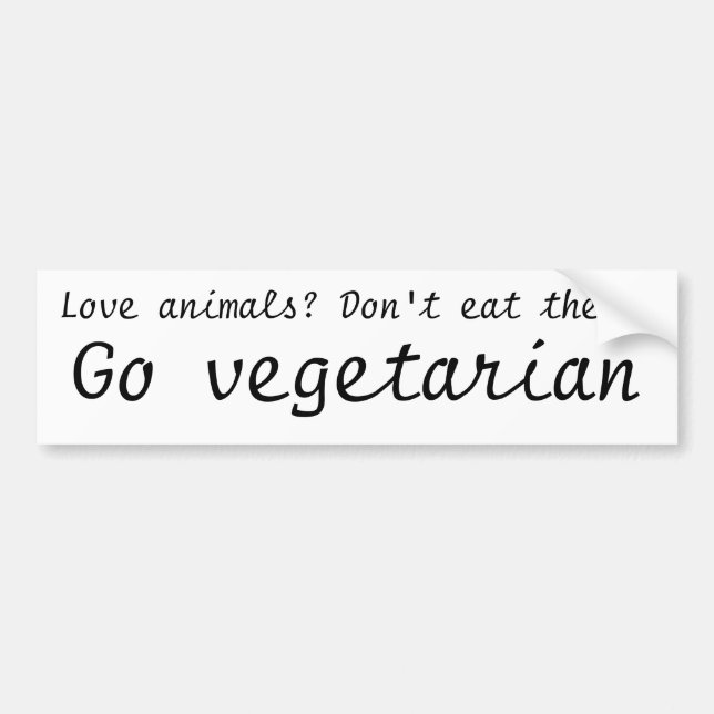 Går den vegetariska bildekalet bildekal (Framsidan)