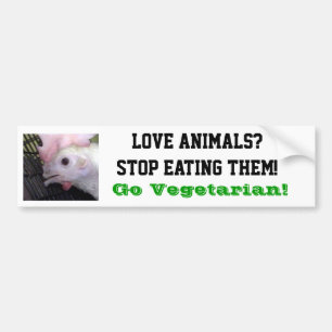 Går den vegetariska hönabildekalet bildekal