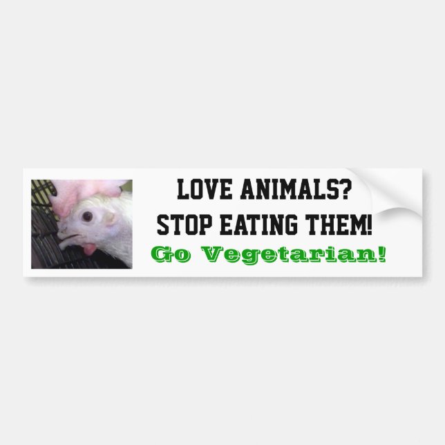 Går den vegetariska hönabildekalet bildekal (Framsidan)