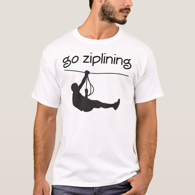 Går den Ziplining gåvaidén Tee Shirt (Framsida)