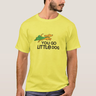 "Går du lite den lyckliga T-tröja för hunden" T-shirt