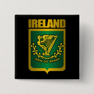"Går Erin Bragh" guld Knapp