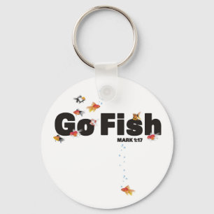 Går fisken Keychain Nyckelring