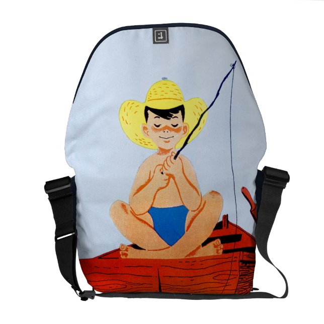 Går fisken messenger bag (Öppen Baksida)