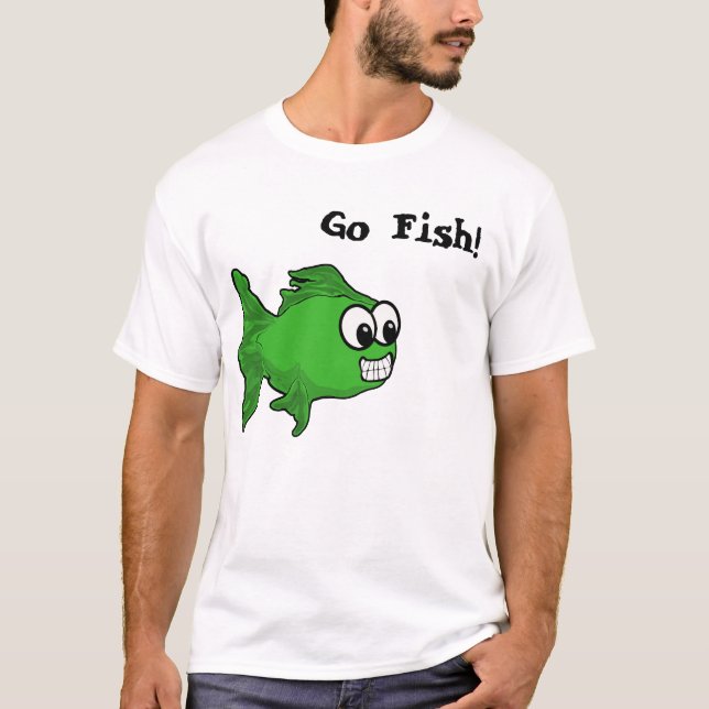 Går fisken! t-skjorta t-shirt (Framsida)