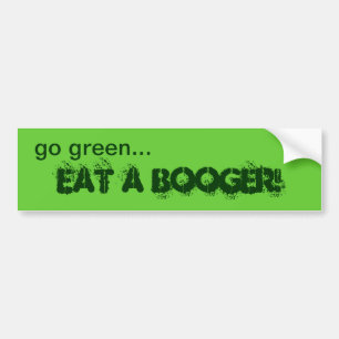 Går grönt äter en Booger Bildekal