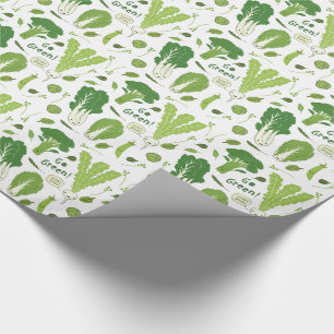 Går grönt! Lövrik grönt! Trädgårds- Veggies  Presentpapper